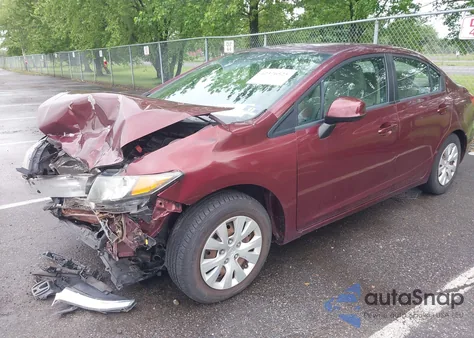 2012 Honda Civic Lx z USA, uszkodzony, nr VIN 2HGFB2F54CH512607